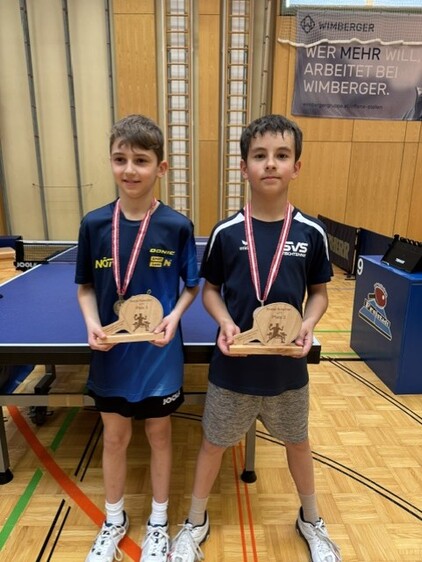 Florens Hartmann und Adam Glevanak bei ÖM U11. Foto: Wojtek Kolodziejczyk
