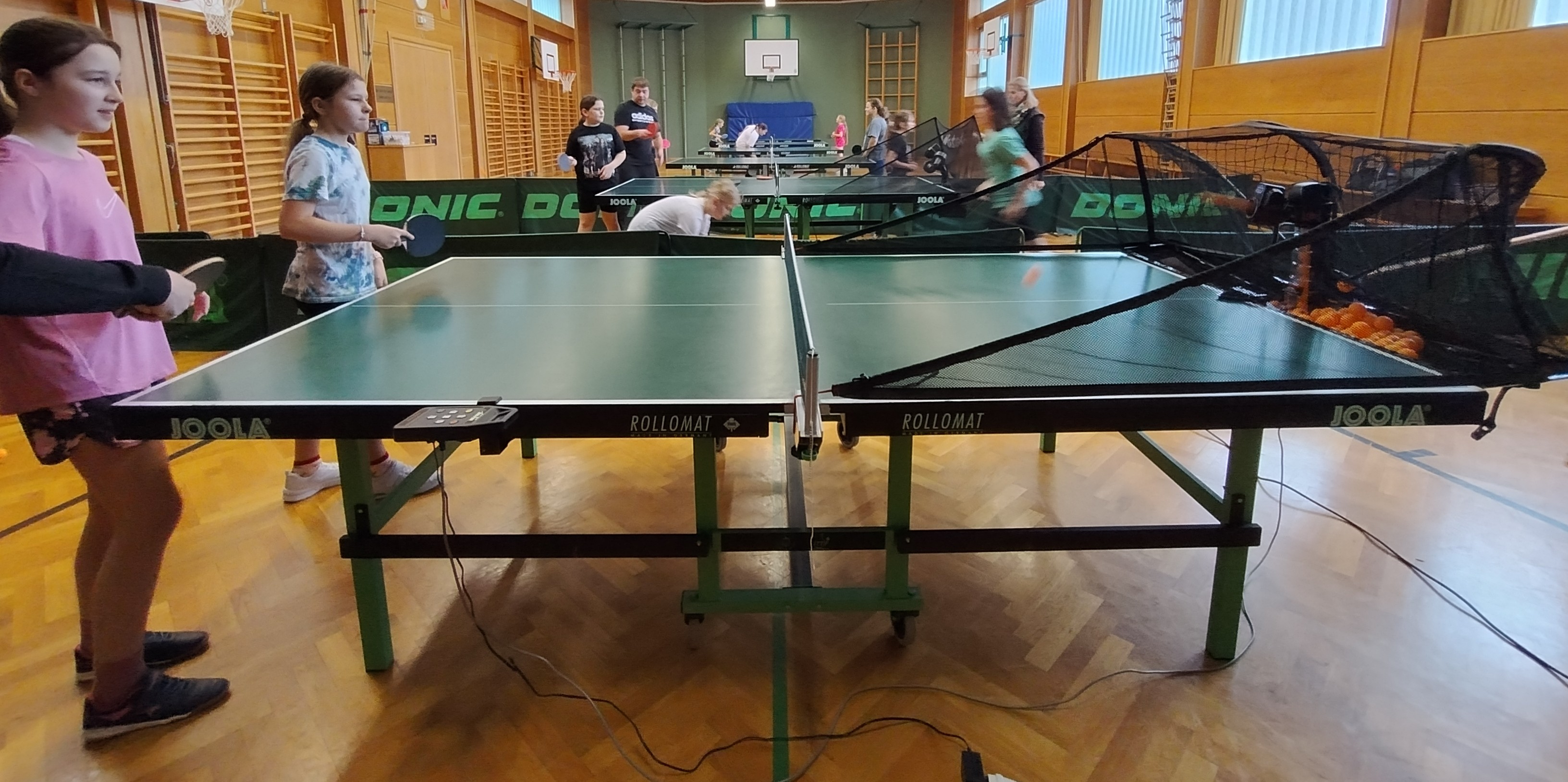 Übungseinheit am Tischtennisroboter