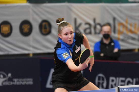 Nach ihrem Auftaktsieg ging es für NÖTTV-Starterin Jennifer Henning gegen Europas Nummer 1 Sofia Polcanova. Copyright: Alexander Henning